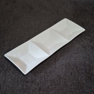 SET OF 8 Crate And Barrel Three Part Serving Dishes NWT and UNUSED